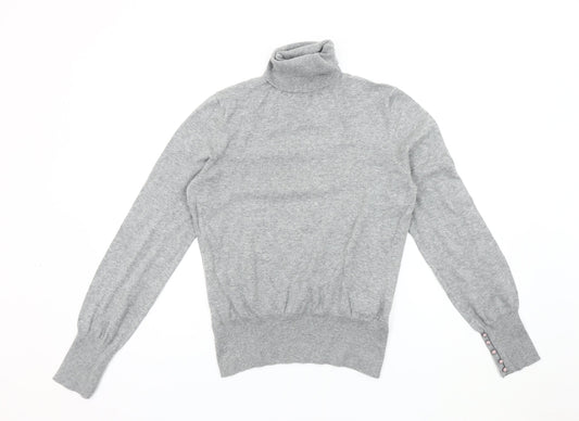 Oasis Women’s Grey Roll Neck Pullover Jumper Size 16