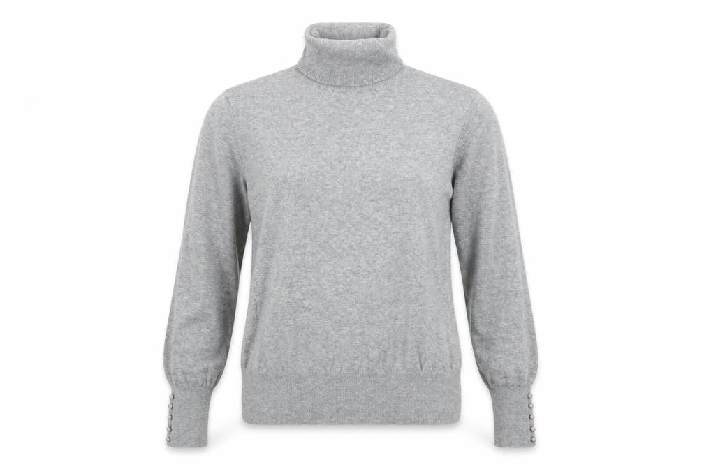 Oasis Women’s Grey Roll Neck Pullover Jumper Size 16