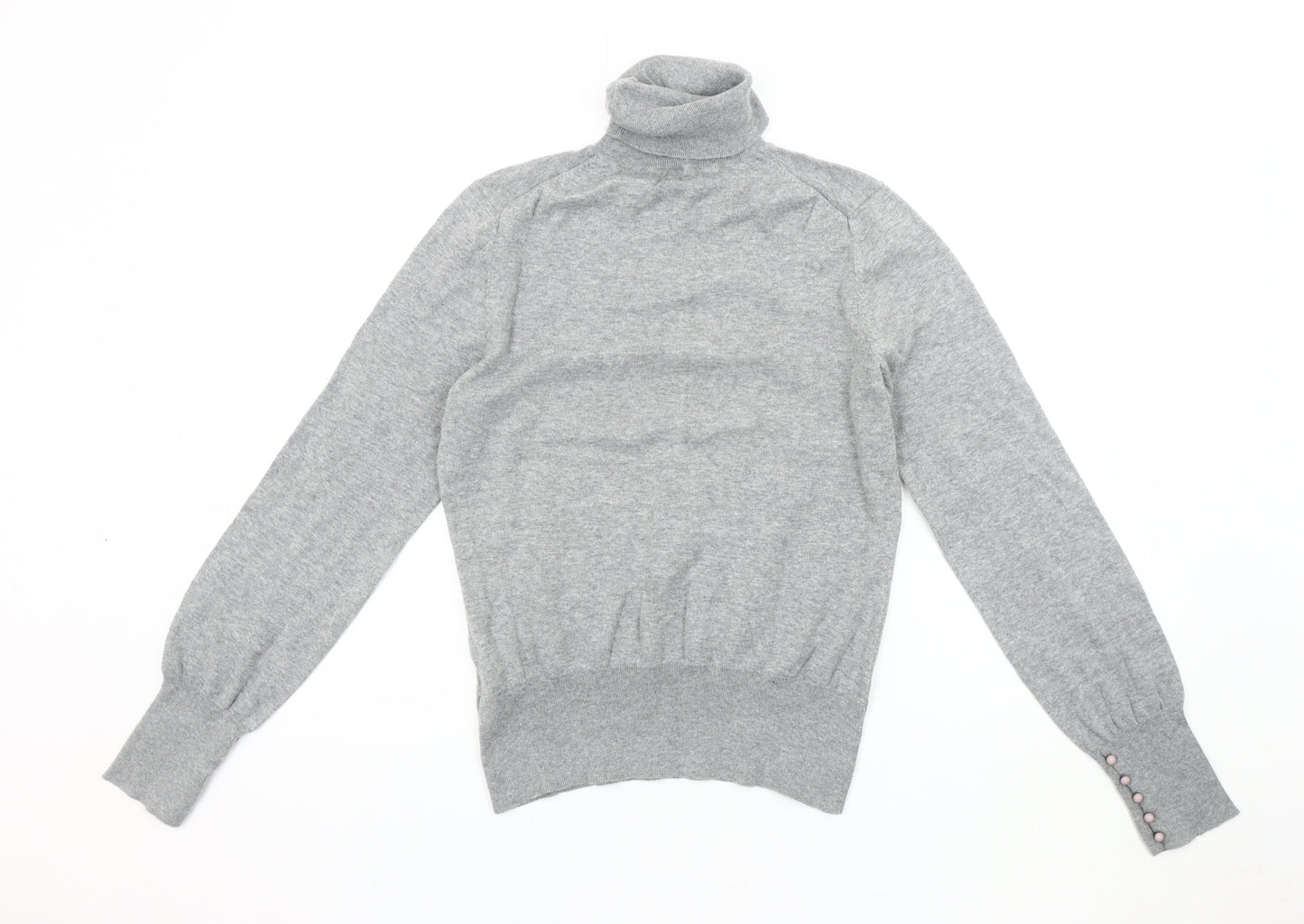 Oasis Women’s Grey Roll Neck Pullover Jumper Size 16