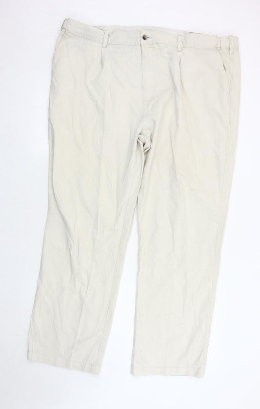 Cotton Traders Beige Men's Trousers Size 44