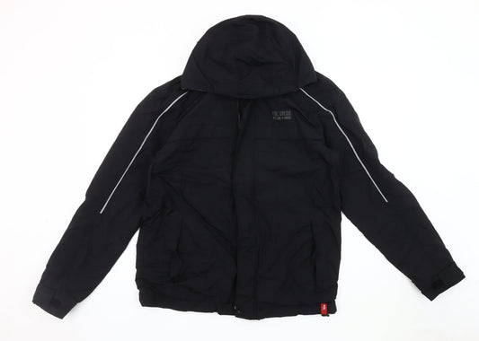 EDC by Esprit Men's Black XL Hooded Jacket