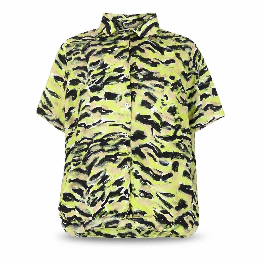 Topshop Women's Multicoloured Button-Up Shirt Size 12