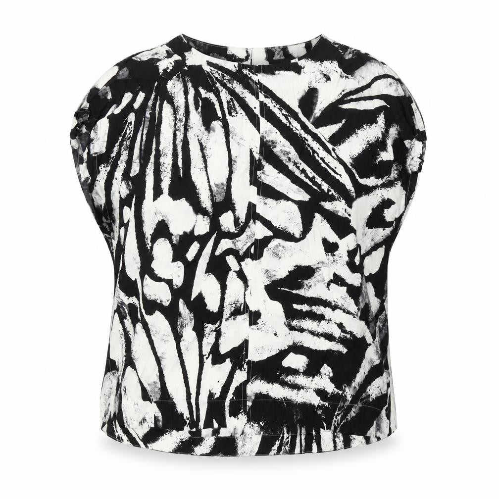 Next Women's Black Animal Print Top Size 16
