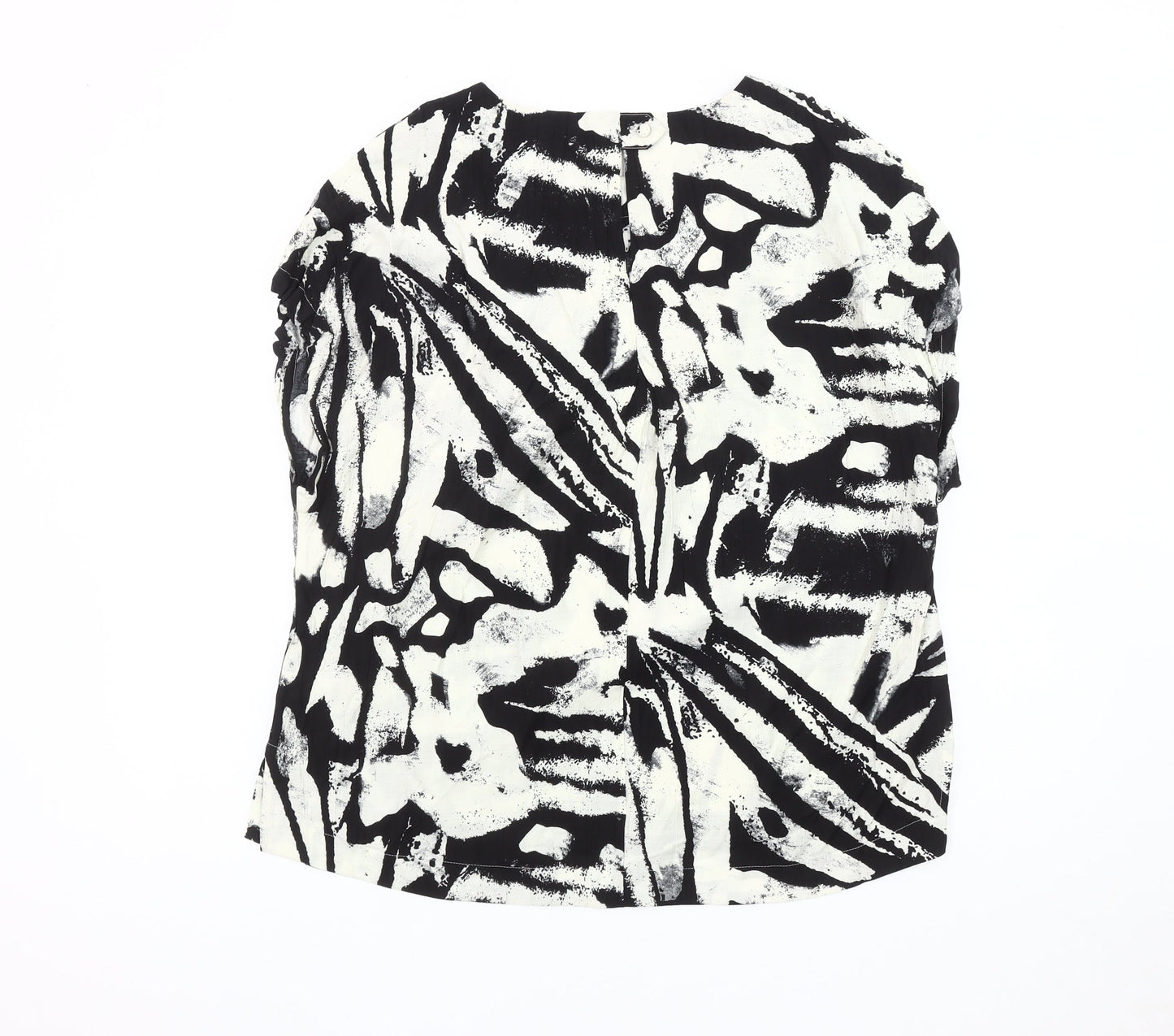 Next Women's Black Animal Print Top Size 16