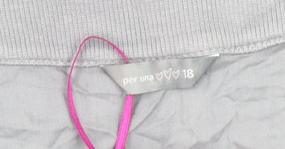 Per Una Women's Grey Tunic, Size 18, Casual Style