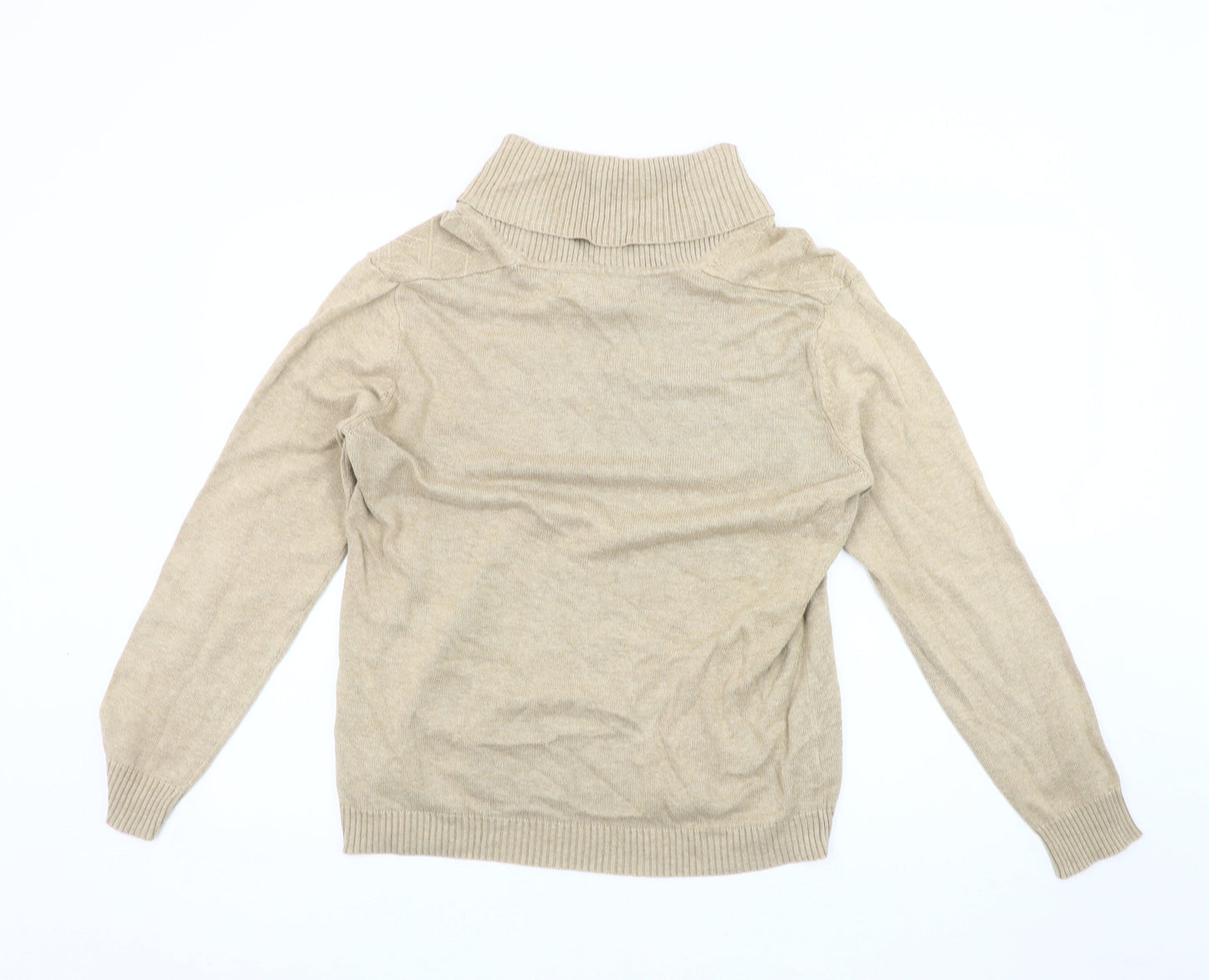 Perry Ellis Men's Beige Roll Neck Pullover Jumper M