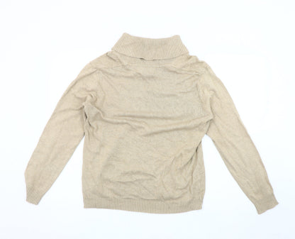 Perry Ellis Men's Beige Roll Neck Pullover Jumper M