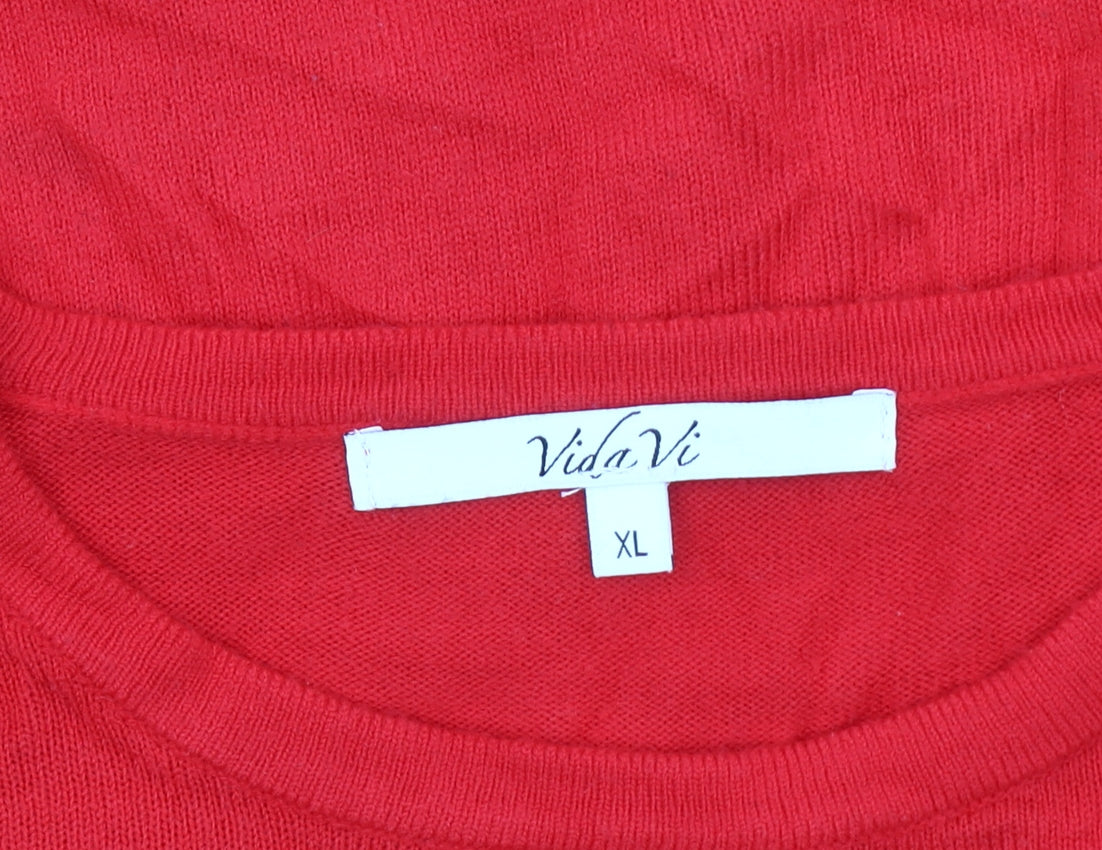 Vida Vi Women's Red XL Pullover Jumper