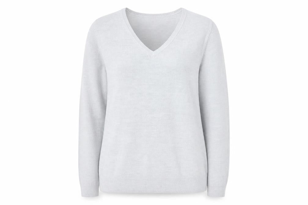 BHS Women's Grey V-Neck Pullover Jumper Size 14