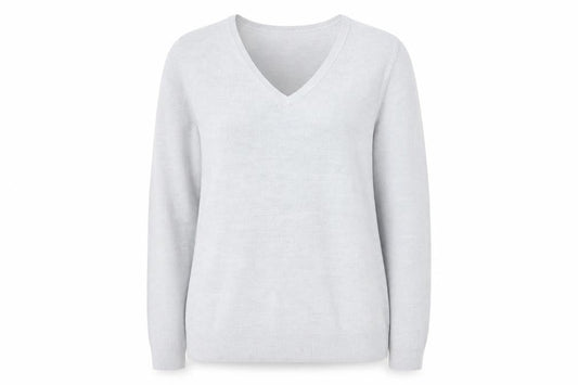 BHS Women's Grey V-Neck Pullover Jumper Size 14