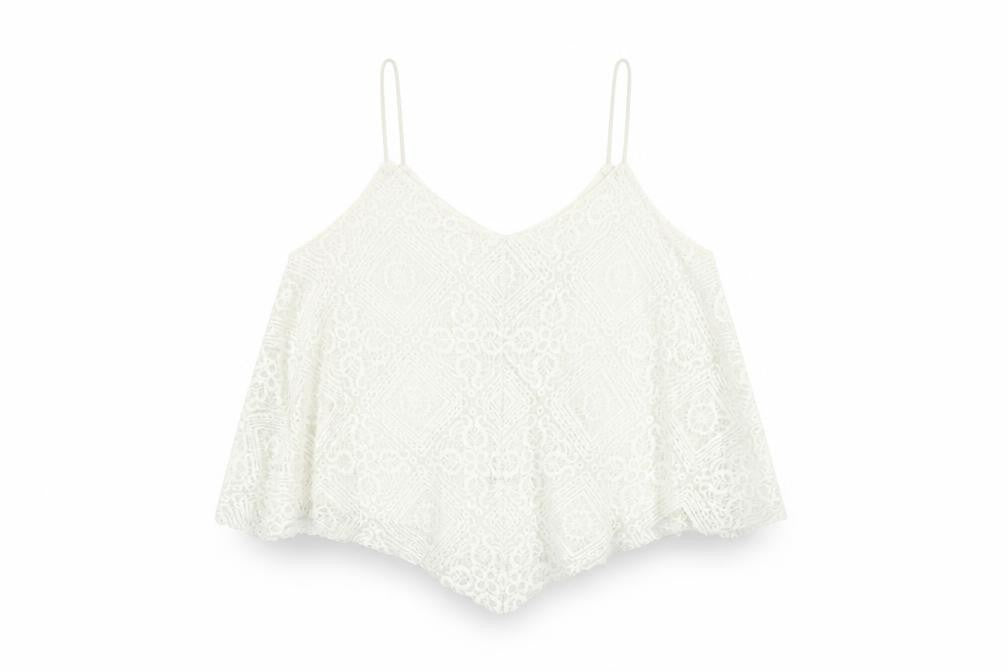 American Eagle Women's Ivory Camisole Tank Top S
