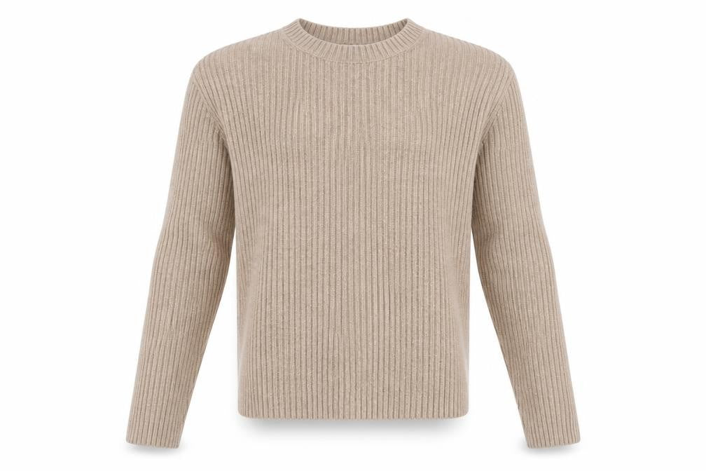 Marks & Spencer Men's Beige Crew Neck Pullover Jumper M