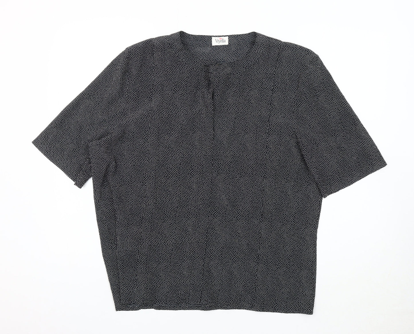 Viyella Women's Black Polka Dot Blouse Size 16