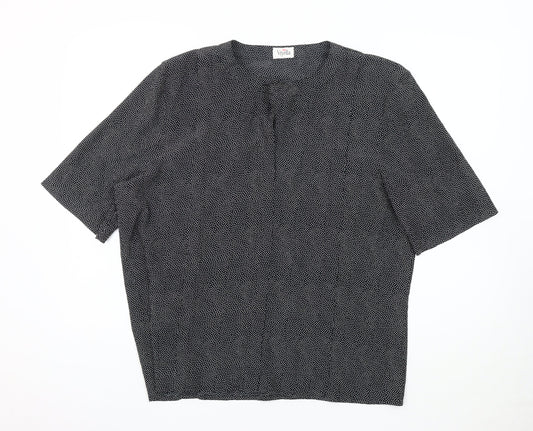 Viyella Women's Black Polka Dot Blouse Size 16