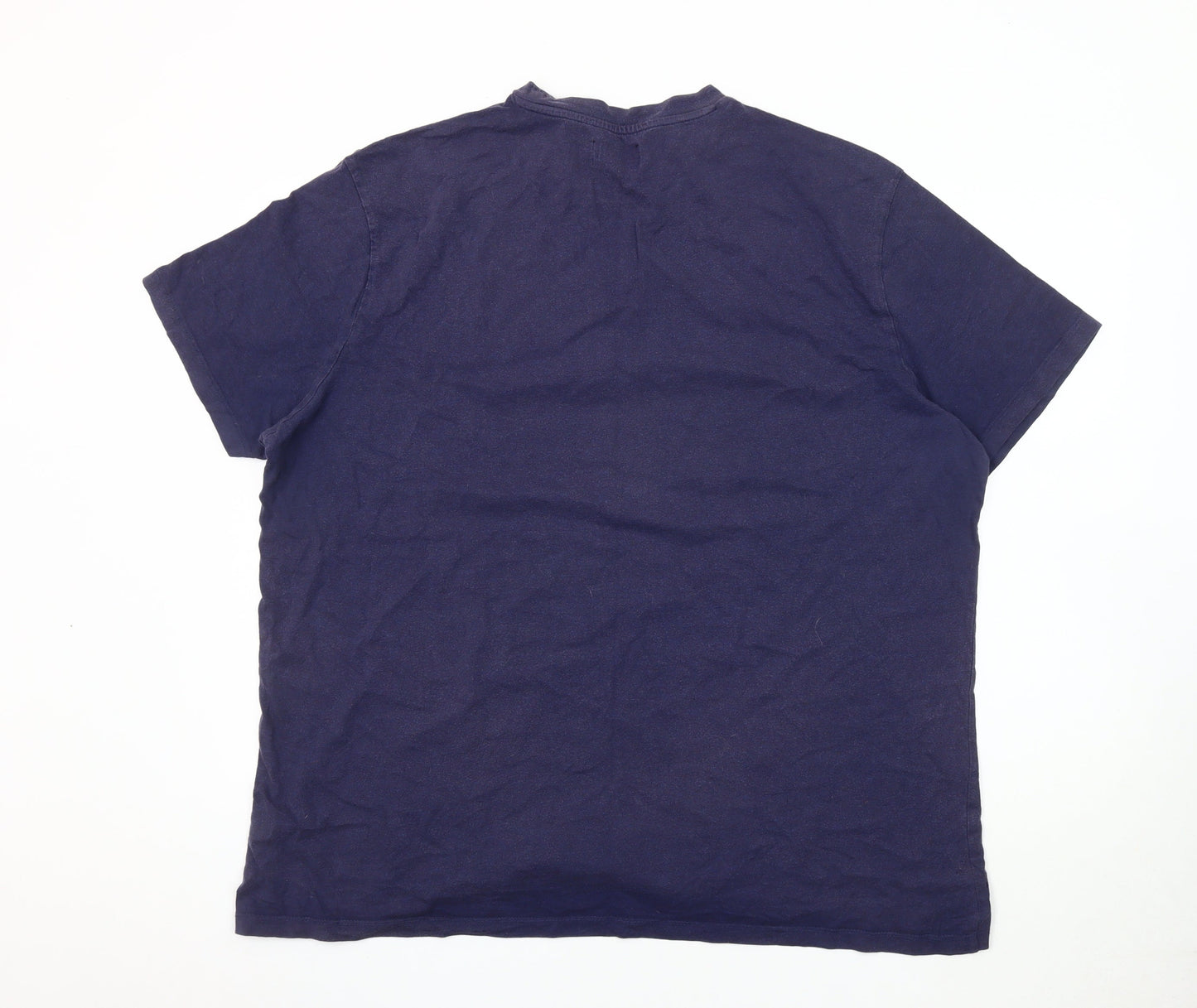 Label-J Men's Blue City Graphic Print T-Shirt 2XL