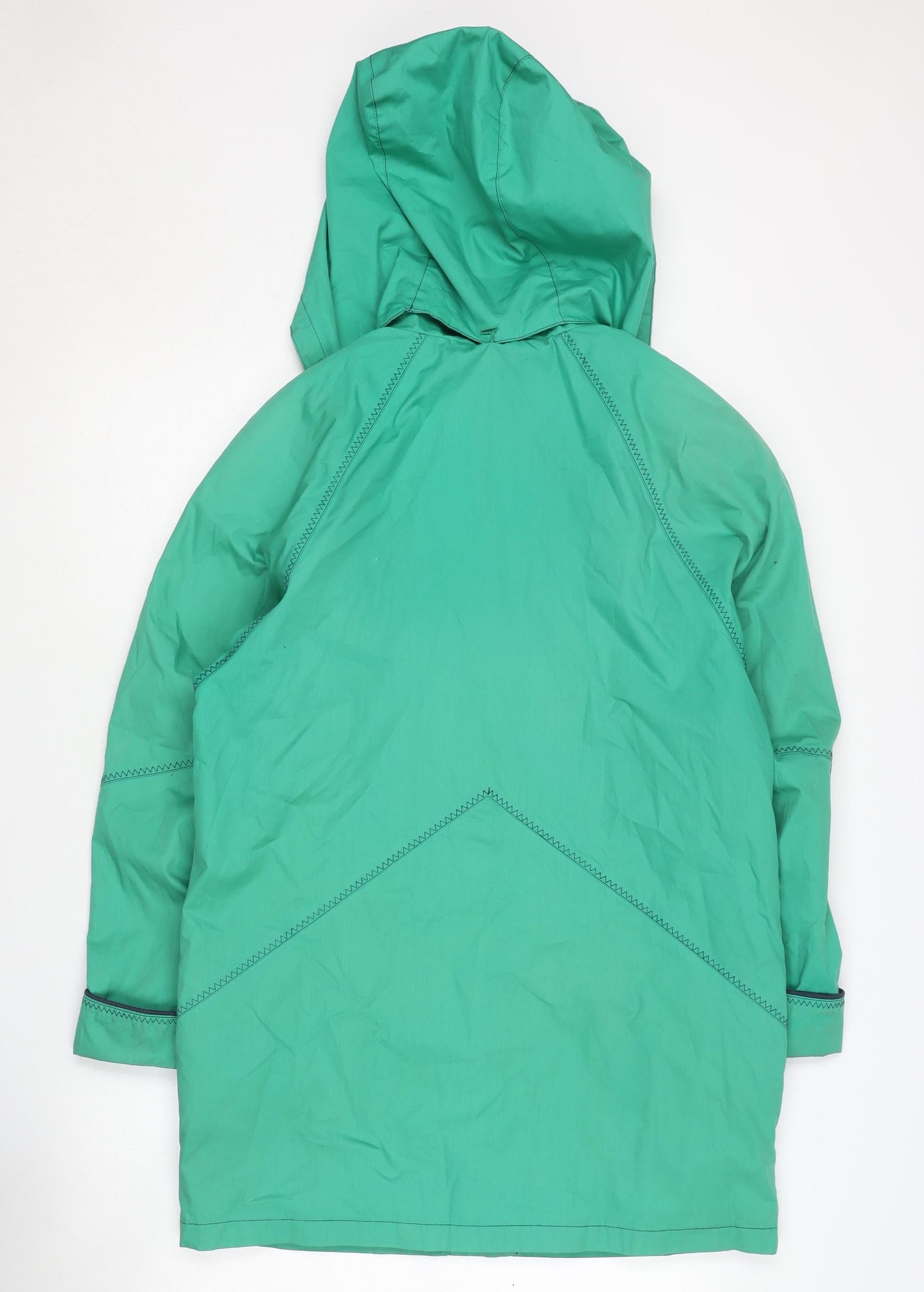 Telemac Women's Green Hooded Rain Coat Jacket S