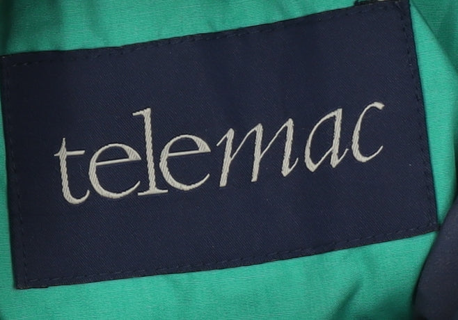 Telemac Women's Green Hooded Rain Coat Jacket S