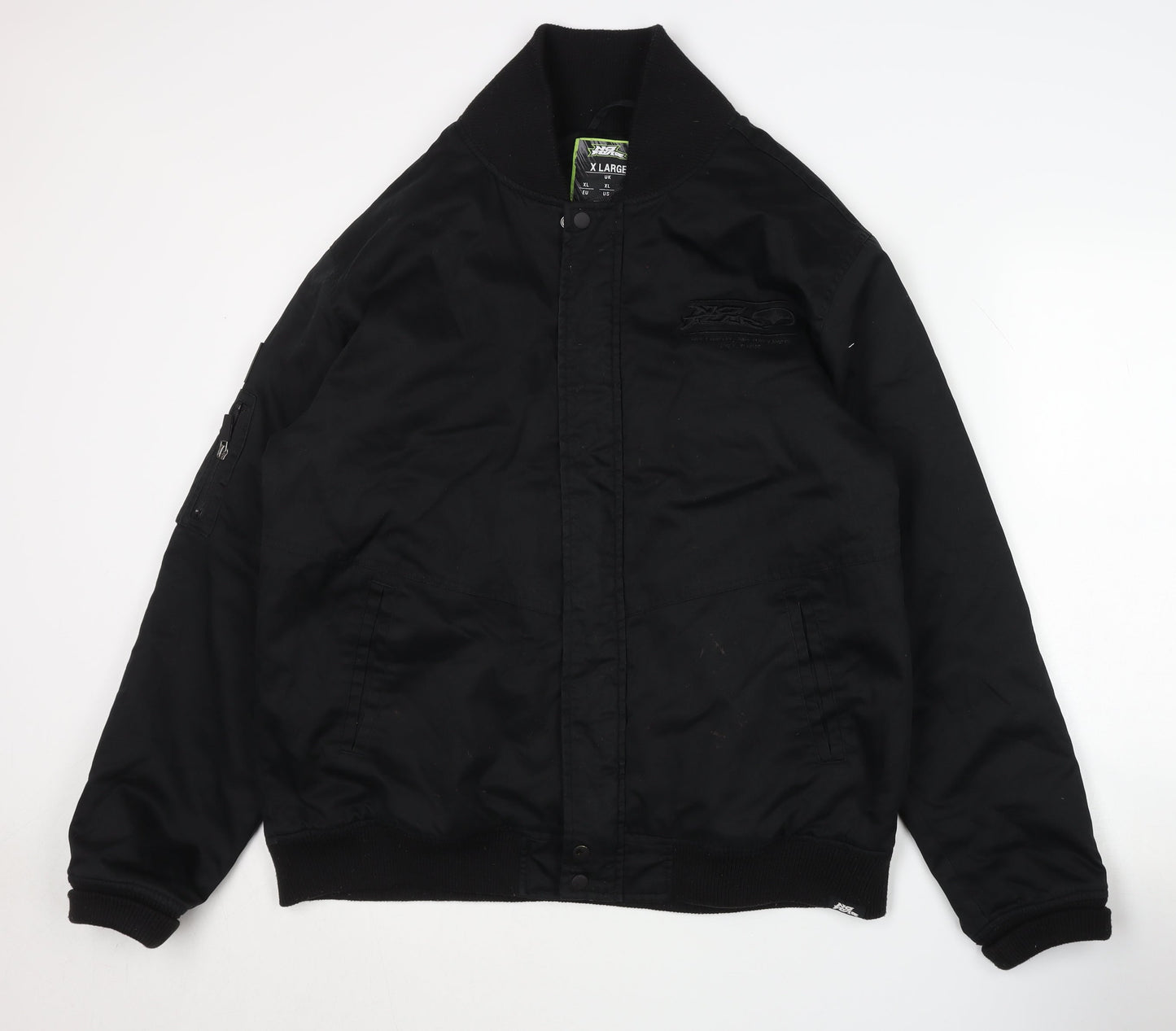 No Fear Men's Black XL Bomber Jacket
