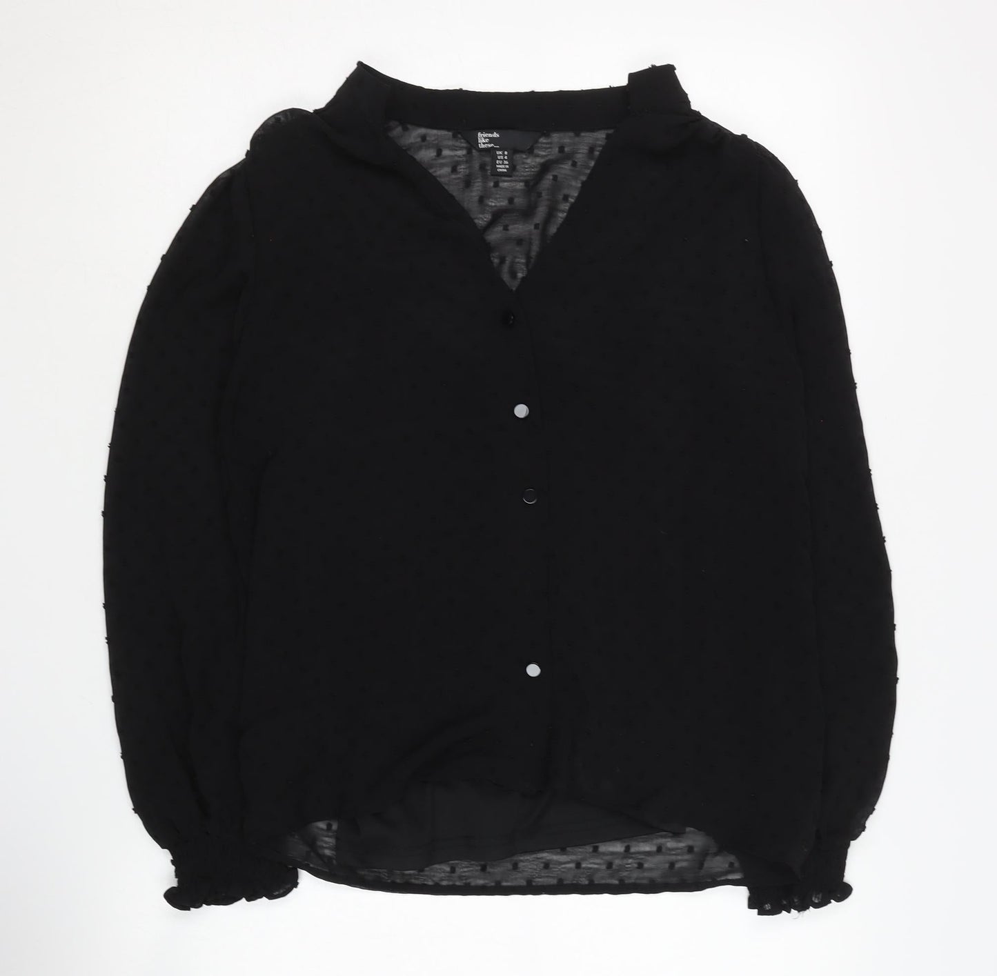 Friends Like These Women's Black Blouse UK 8