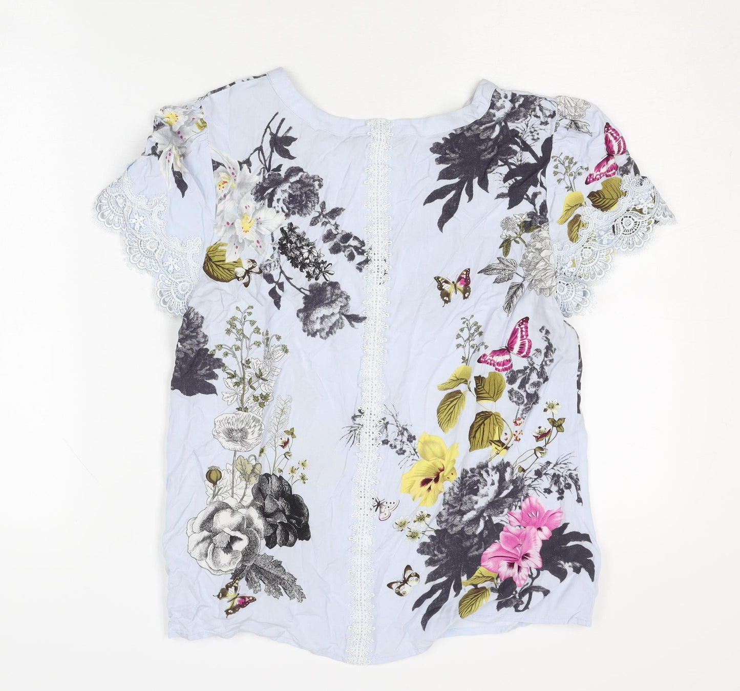 Oasis Women's Floral Blouse in Multicoloured UK 8