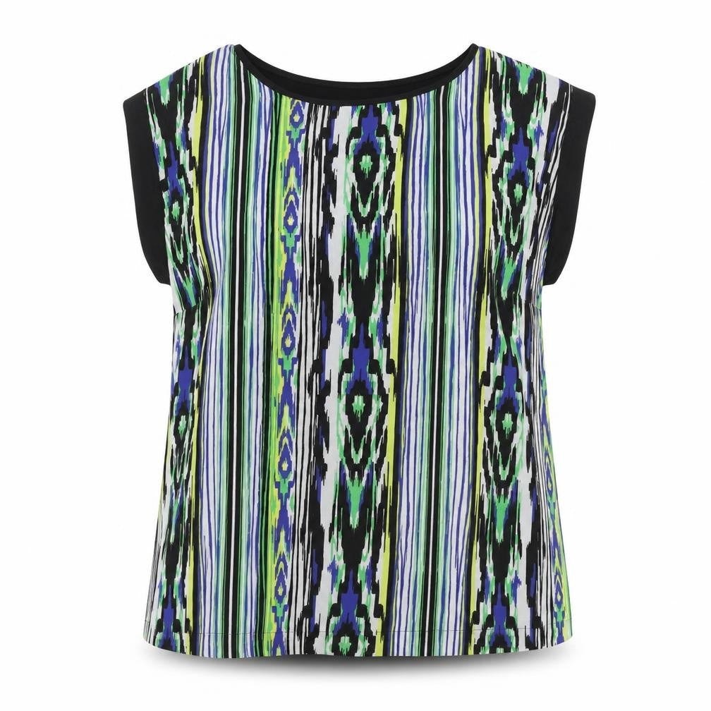 Linea Women's Multicoloured Geometric Blouse Size 12