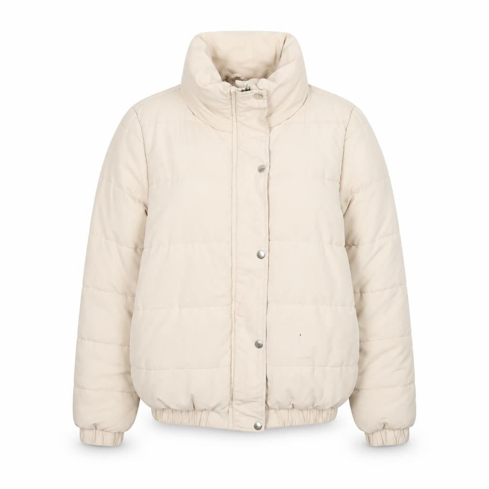 Boohoo Women's Beige Puffer Jacket Size 8