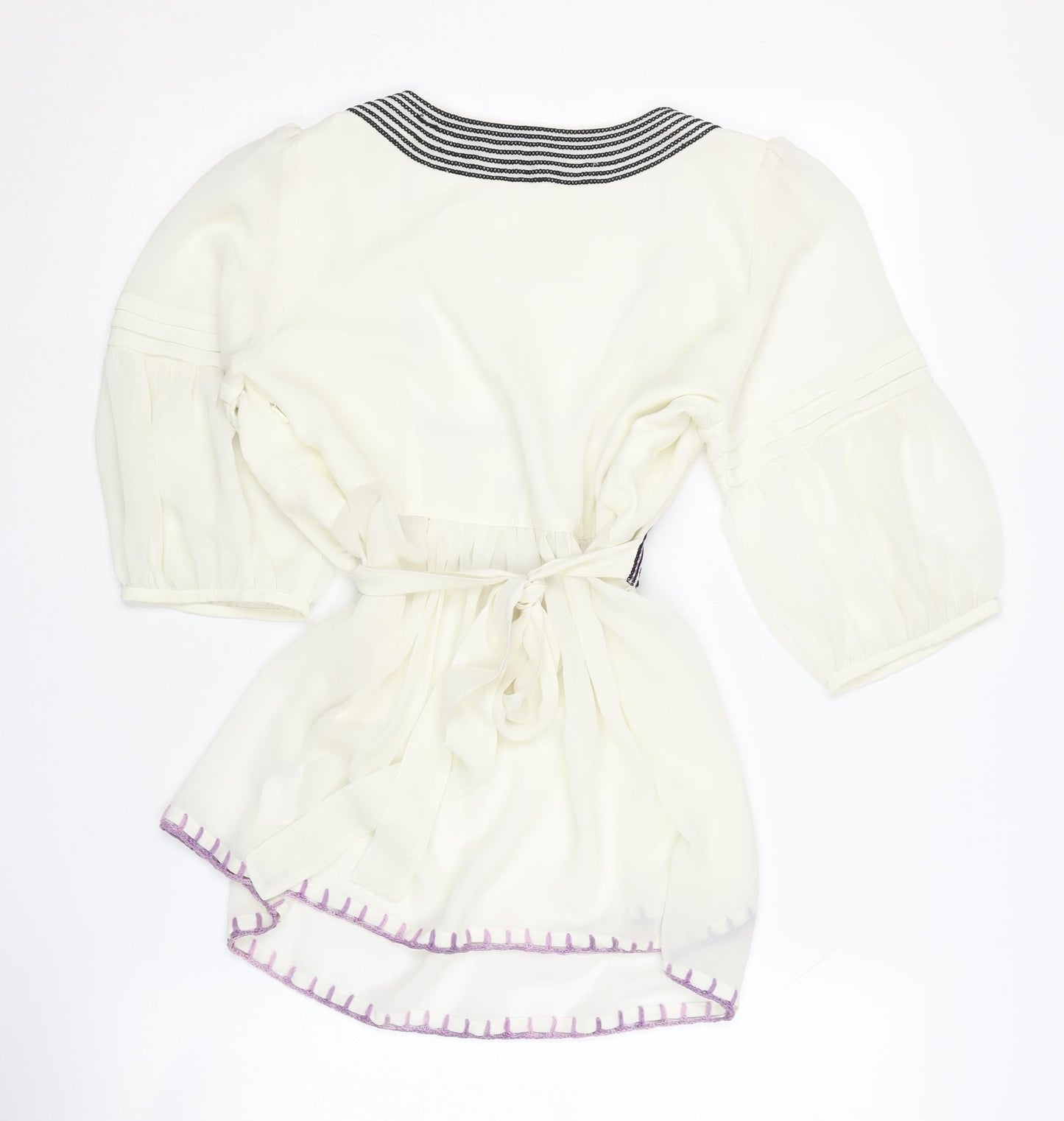 Manson Fusion Women White Embroidered Tunic Size 18