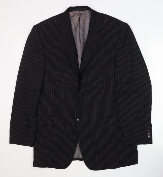 Marks & Spencer Men's Black Pinstripe Suit Jacket 42R
