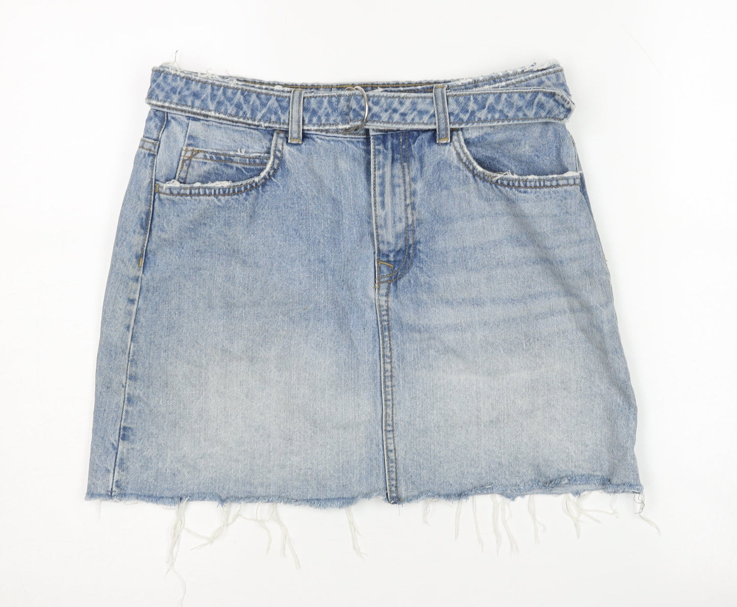 Zara Women’s Blue Denim Mini Skirt Size 8 Casual