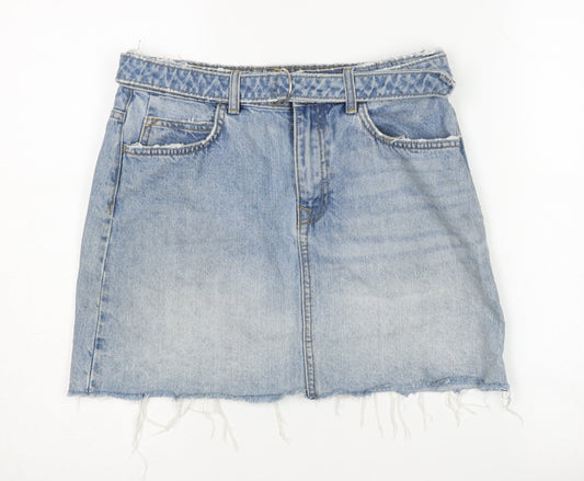 Zara Women’s Blue Denim Mini Skirt Size 8 Casual