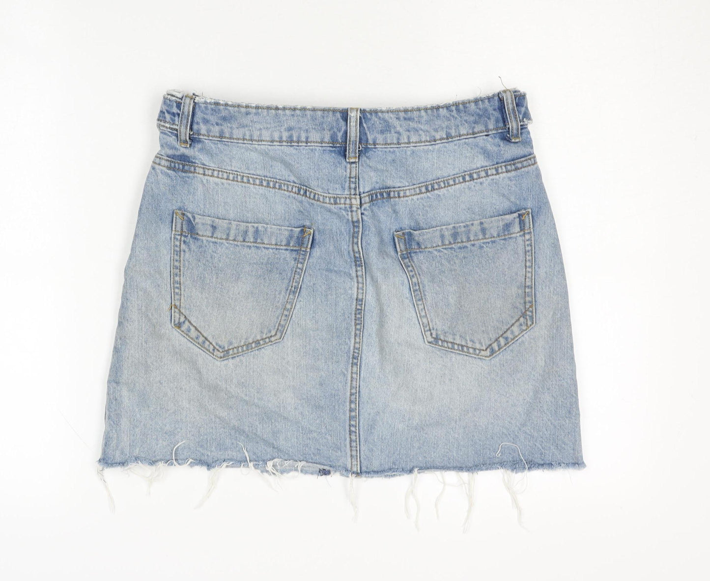 Zara Women’s Blue Denim Mini Skirt Size 8 Casual