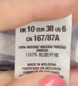 Close-up detail of Miss Selfridge Women’s Multicoloured, size UK 10, Blouse