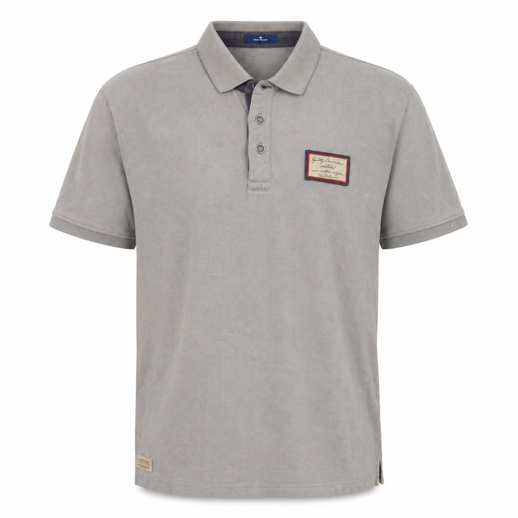 Tom Tailor Men's Grey Polo Shirt - Medium, Classic Style