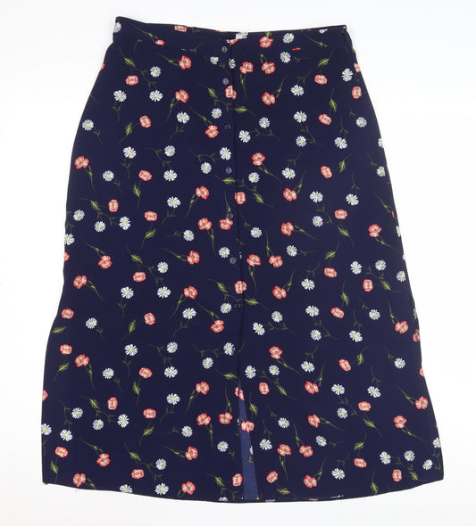 Red Herring Women's Floral Button Skirt, Size 12