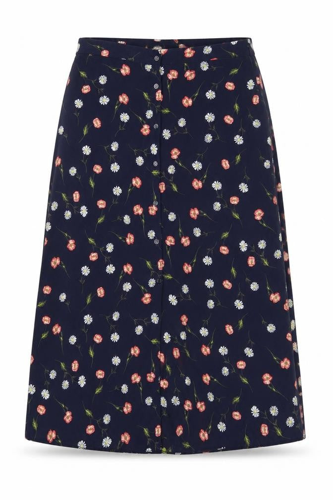Red Herring Women's Floral Button Skirt, Size 12