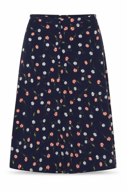 Front view of Red Herring Women's Floral Button Skirt, size 12