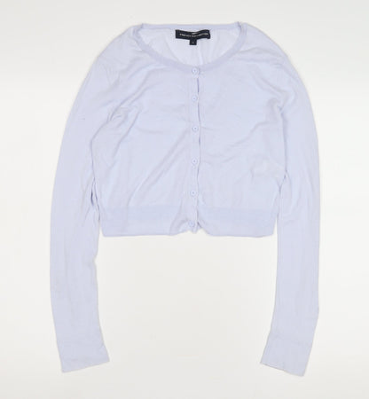 Additional front view of French Connection Women's Blue Cardigan Small