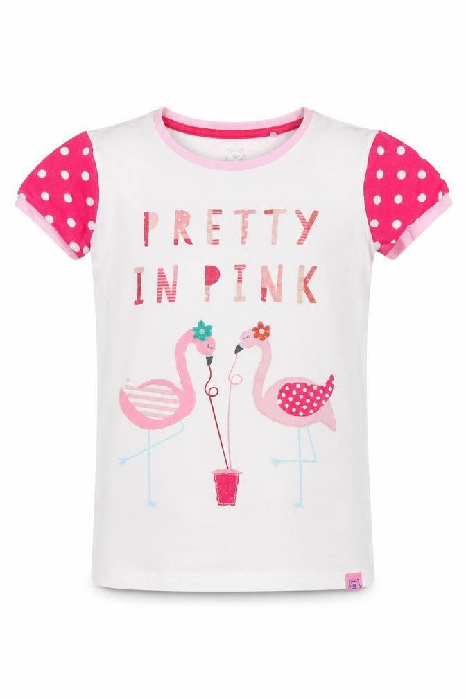 Harry Bear Girls White Pink Graphic T-Shirt 10-11 Years