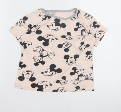 Front view of Disney girls’ mickey mouse t-shirt multicoloured 6-7y