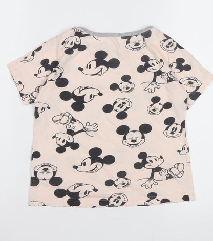 Back view of Disney girls’ mickey mouse t-shirt multicoloured 6-7y