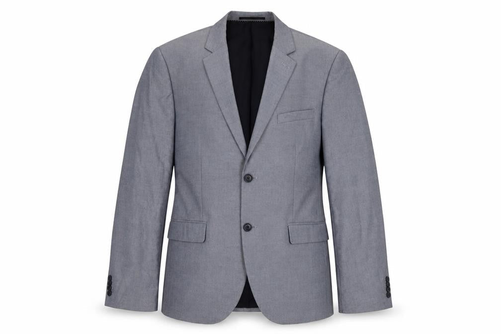 H&M Men's Grey Slim Fit Blazer Jacket, Size 44