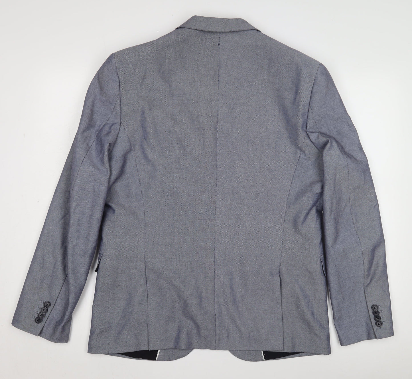 H&M Men's Grey Slim Fit Blazer Jacket, Size 44