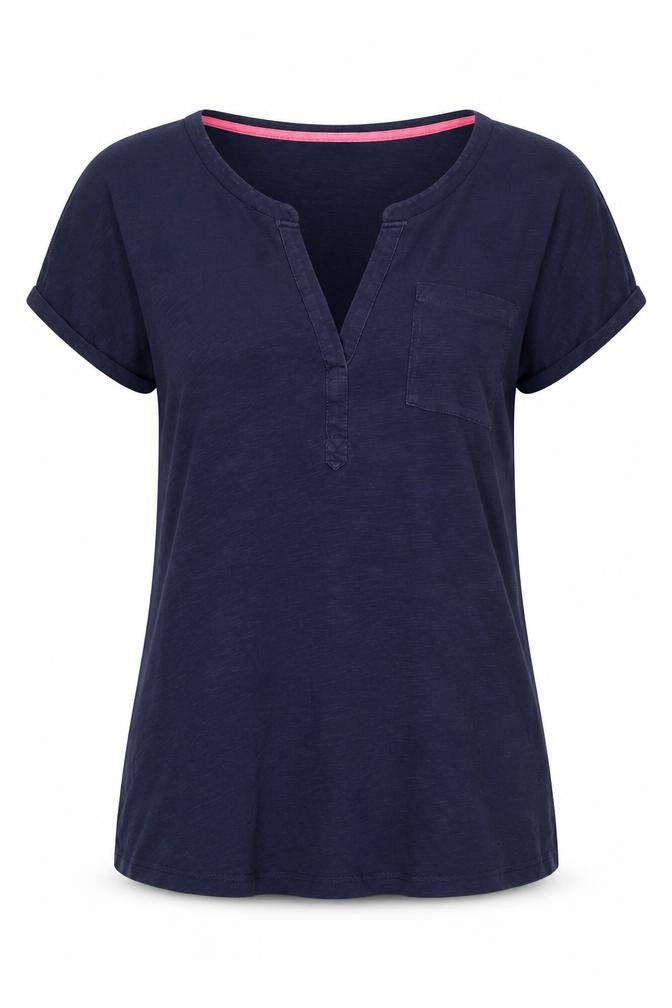 Boden Women's Blue XS Henley T-Shirt Casual