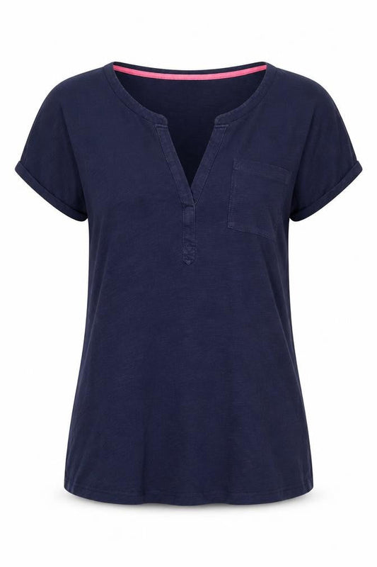Boden Women's Blue XS Henley T-Shirt Casual