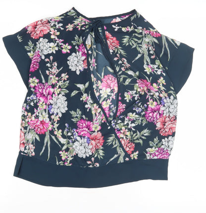 Back view of Autograph Women's Multicoloured Wrap Blouse UK 8