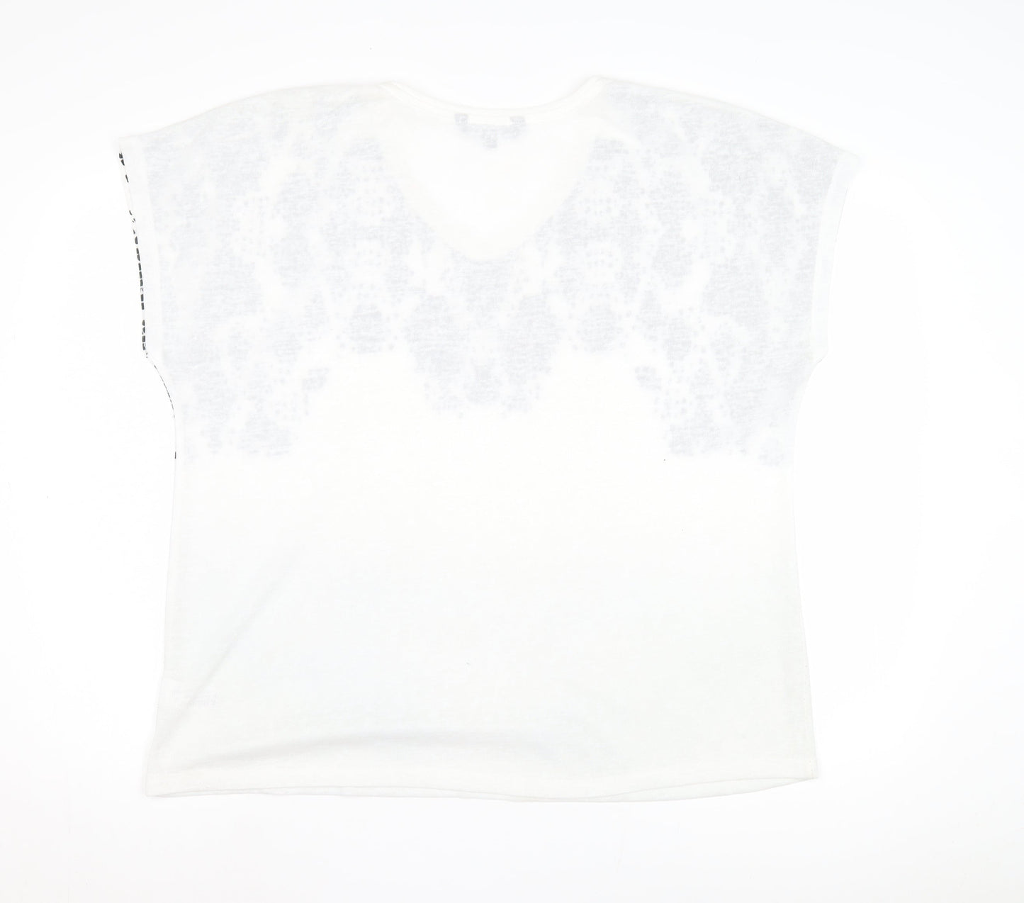 Bonmarché Women's White Animal Print T-Shirt Size 18