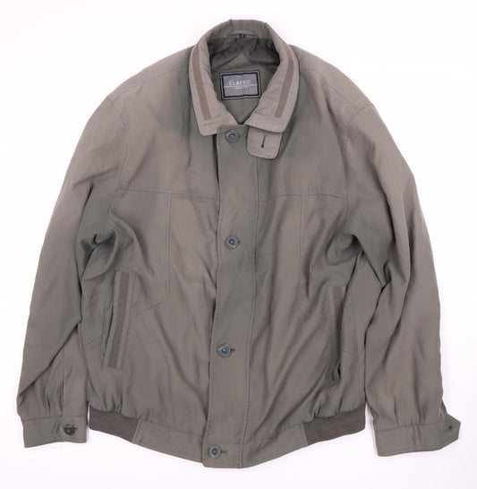 Classic Men's Green Bomber Jacket L