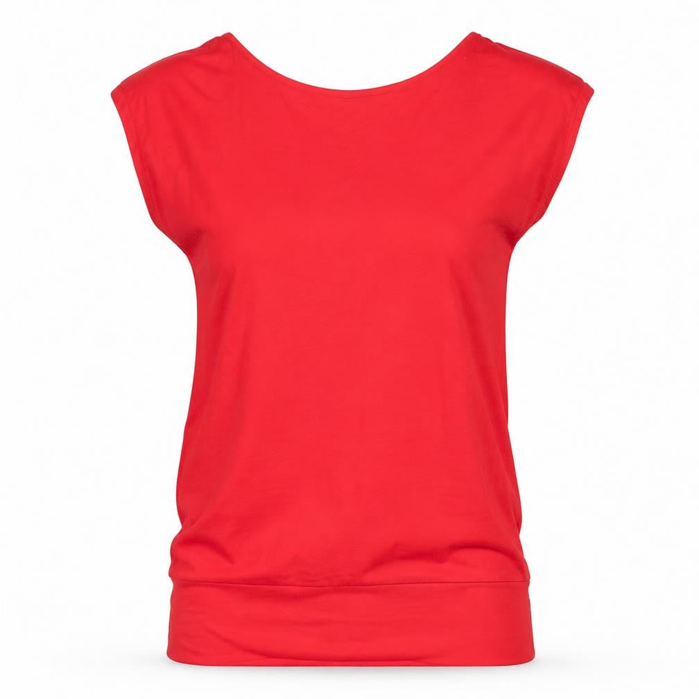 Bench Women's Red Scoop Neck T-Shirt Size S