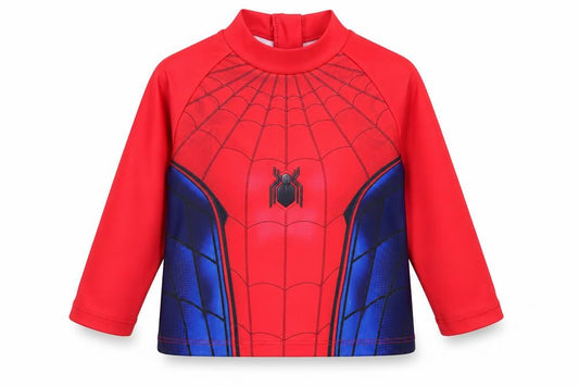 Tesco Spider-Man Rash Guard - Unisex Baby, Red/Blue, 24M