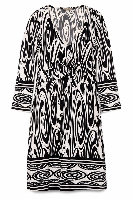 M&Co Women's Black Animal Print Dress Size 10